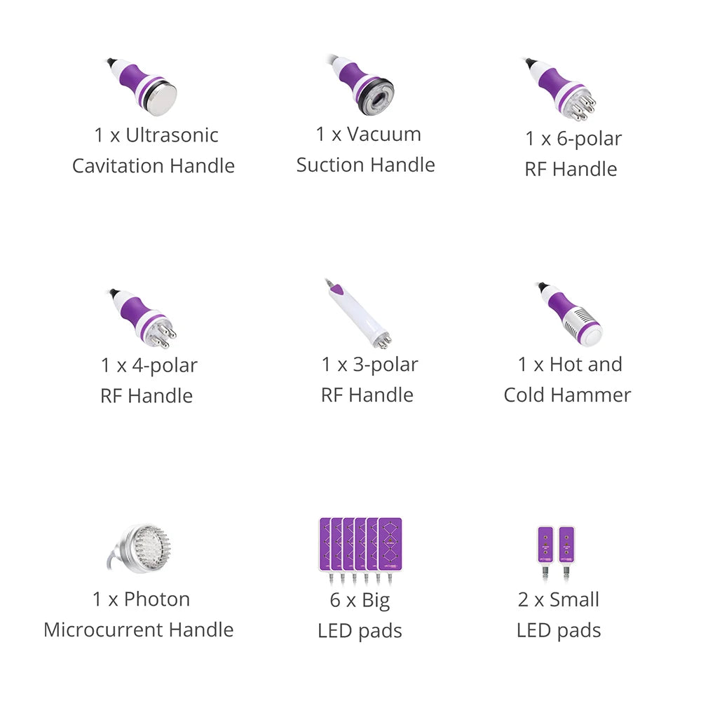 5/6/9-in-1 Cavitation Beauty Device Facial & Body Massager Skin Tightening Tool