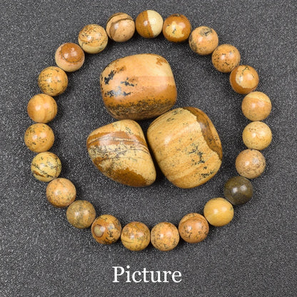 Natural Golden Obsidian Stone Beads Bracelet Men Women Golden Light Rainbow Obsidian Raw Stone Round Bead Natural Energy Jewelry