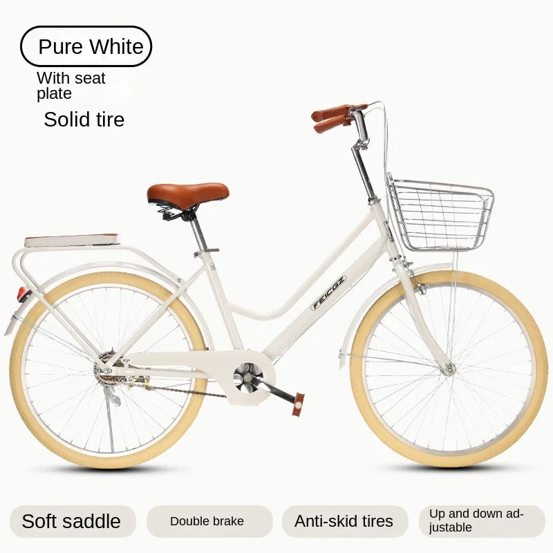 Cooya official-website-Commuter Bike for Women, Simple Adult Scooter, Student Bike, Vintage Bike, New, 24 ", 26"