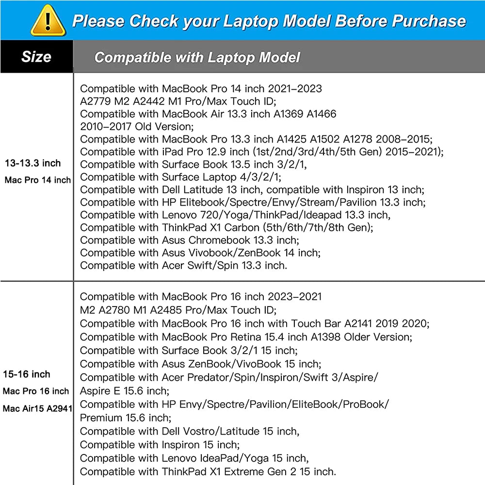 Laptop Bag 13 14 15 16 17.3 inch Office Notebook Handbag Travel Computer Shoulder Briefcase for HP Lenovo MacBook Air Pro Case