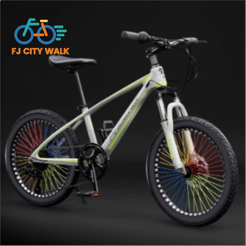 FJ magnesium alloy luminous Ximano variable speed shock-absorbing full bearing mountain bike for young adults 22 inch road bikes