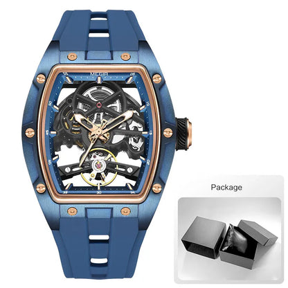 MEGIR 2242 Blue Automatic Men’s Watch Sport Mechanical Skeleton Waterproof