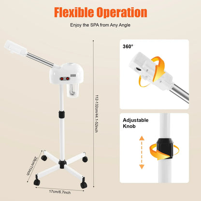 Ozone Facial Steamer for Deep Pore Cleaning & Skin Hydration Salon & Home Spa