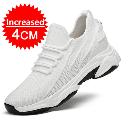 Sneakers Men Elevator Shoes Height Increase Shoes For Men Casual Insole 10cm 8cm 6cm Optional Heels Moccasins Taller Male Sports