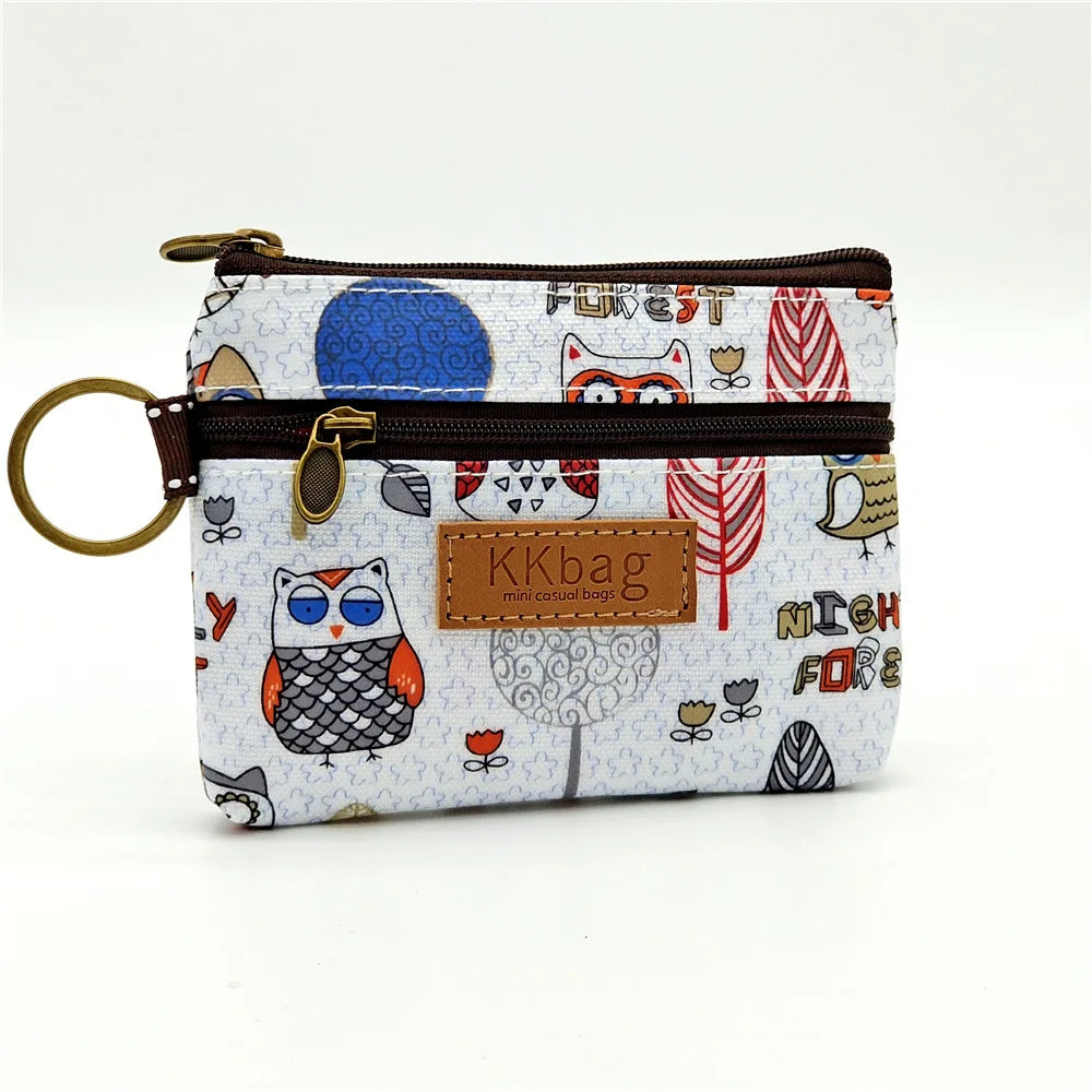 Cute Animals Cartoon Wallet – Small Zipper Coin Purse for Women & Students
