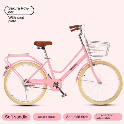 Cooya official-website-Commuter Bike for Women, Simple Adult Scooter, Student Bike, Vintage Bike, New, 24 ", 26"