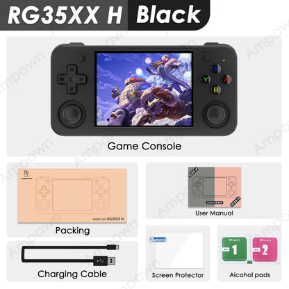 ANBERNIC RG35XX H Handheld Game Console 3.5''IPS Screen HDMI Output Linux System RG35XXH Retro Video Simulator Console Kids Gift