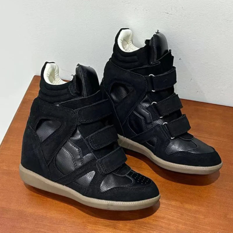 Thick-soled Casual Sneakers New Women's Versatile Fashion Casual Shoes Stylish Retro High-top Design Comfortable Sports Shoes