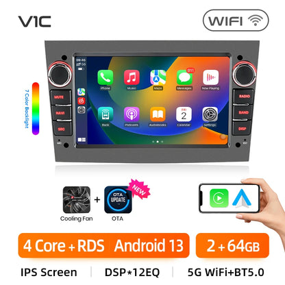 Junsun 4G Wireless CarPlay for Apple Android Auto Car Radio for Opel Astra Vectra Vauxhall Antara Zafira Corsa Vivaro Meriva RDS