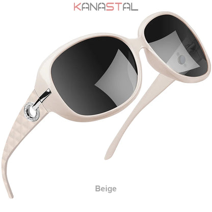 Women’s Polarized Butterfly Sunglasses UV400 Retro Diamond Frame Fashion Eyewear