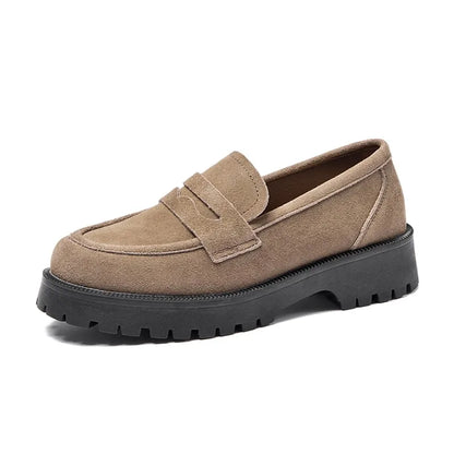 AIYUQI Spring Shoes Female British Style Thick-soled College Style Casual Loafers Genuine Leather Fashion Shoes Girls WHSLE MTO