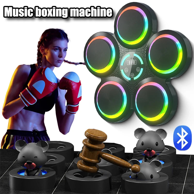 New Music Boxing Machine Smart Bluetooth Link Adult/children Sports Fitness Muay Thai Rhythm Response Practice Music Boxing Bag