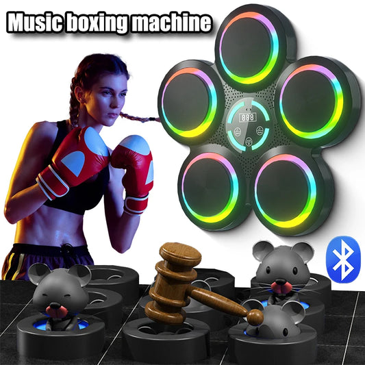New Music Boxing Machine Smart Bluetooth Link Adult/children Sports Fitness Muay Thai Rhythm Response Practice Music Boxing Bag