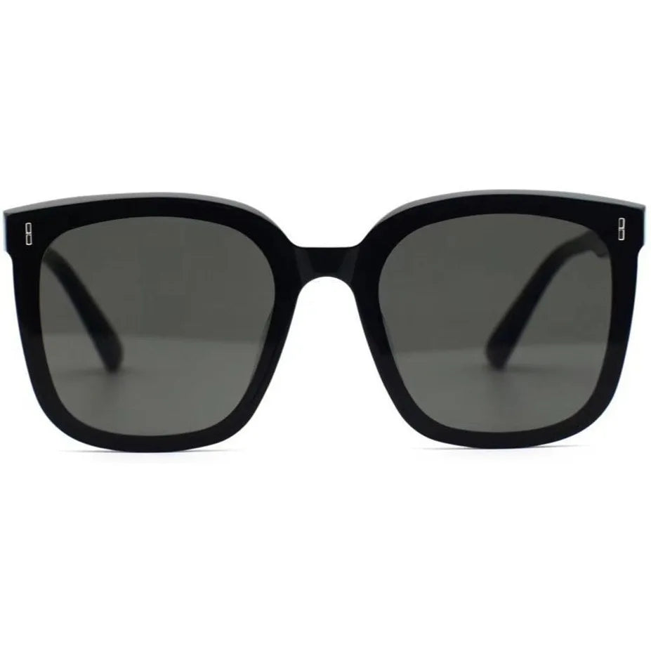 Korean Fashion Black Square Sunglasses Unisex UV400 Trendy Street Style Eyewear