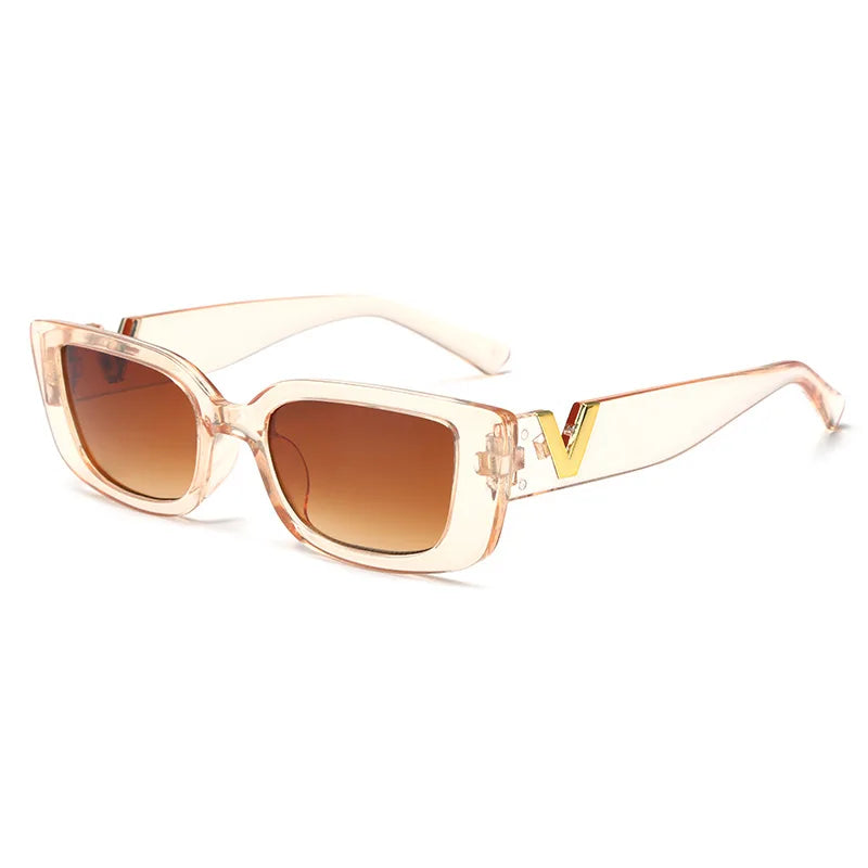 Small V-Shaped Sunglasses Women Square Designer UV400 Fashion Outdoor Eyewear