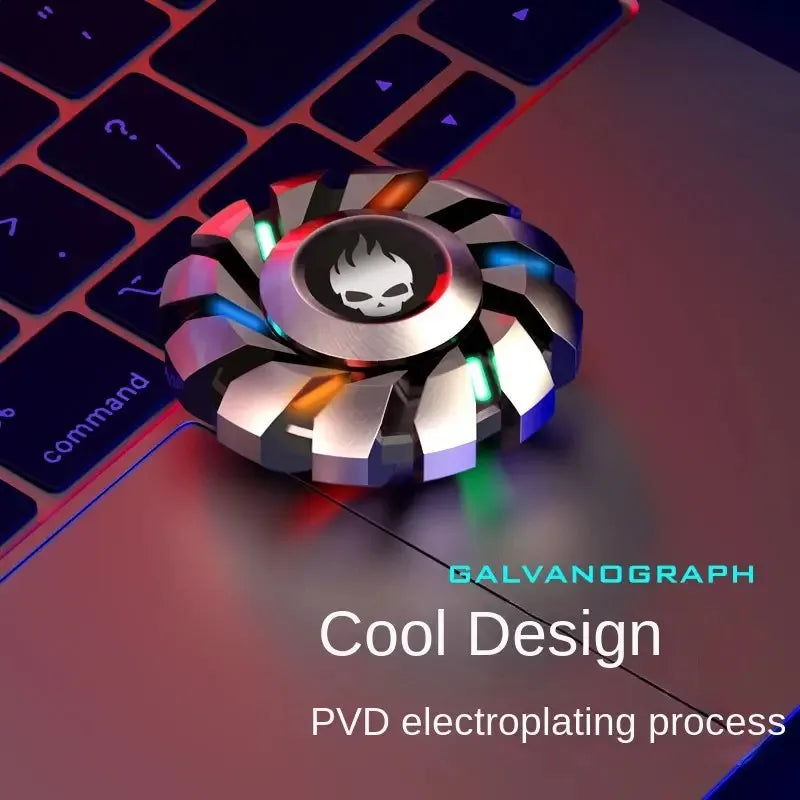 Luminous Fidget Spinner EDC Metal High-grade Stress Relief Rainbow Light Fingers Toy For Children Adult Fast Delivery Products