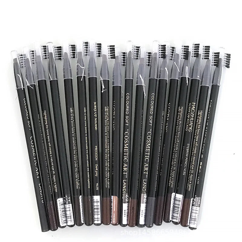 1pcs Long-Lasting Waterproof Eyebrow Pencil with Brush – Microblading Peel-Off Brow Pencil for Precise Shaping