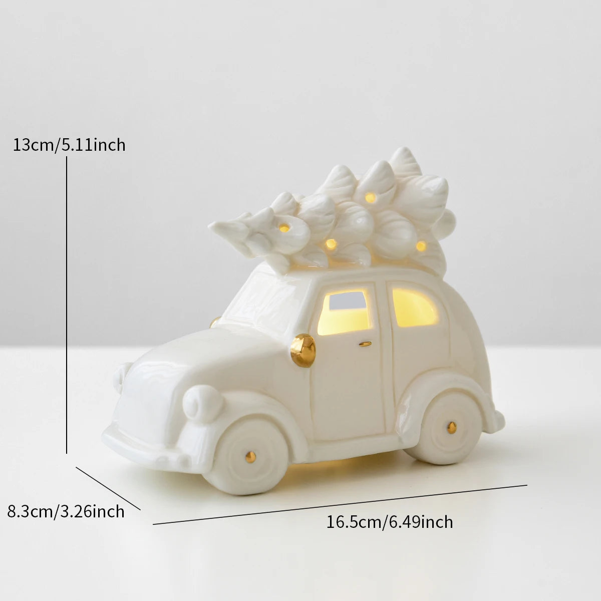 Christmas ceramic glowing Christmas tree snowman decorative ornaments Christmas home decoration Thanksgiving Christmas gift