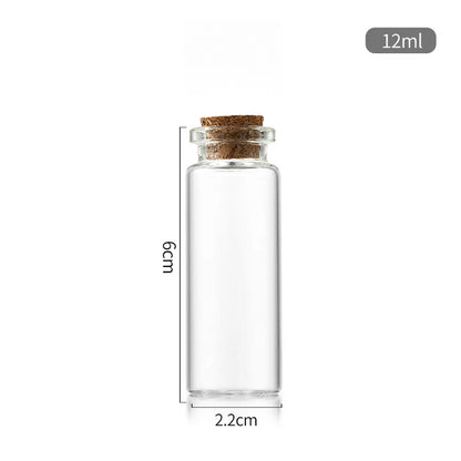 5Pcs Mini Clear Glass Bottles with Cork Stopper Wishing Drifting Bottles for Wedding Favors Party Decor DIY Craft Jars Vials