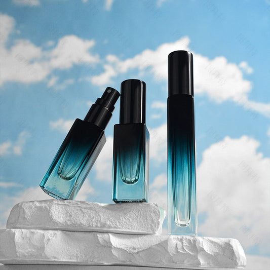 New 5ml/10ml High-end Perfume Bottle Square Glass Spray Bottle Travel Portable Sample Fragrance Atomizer Refillable Container