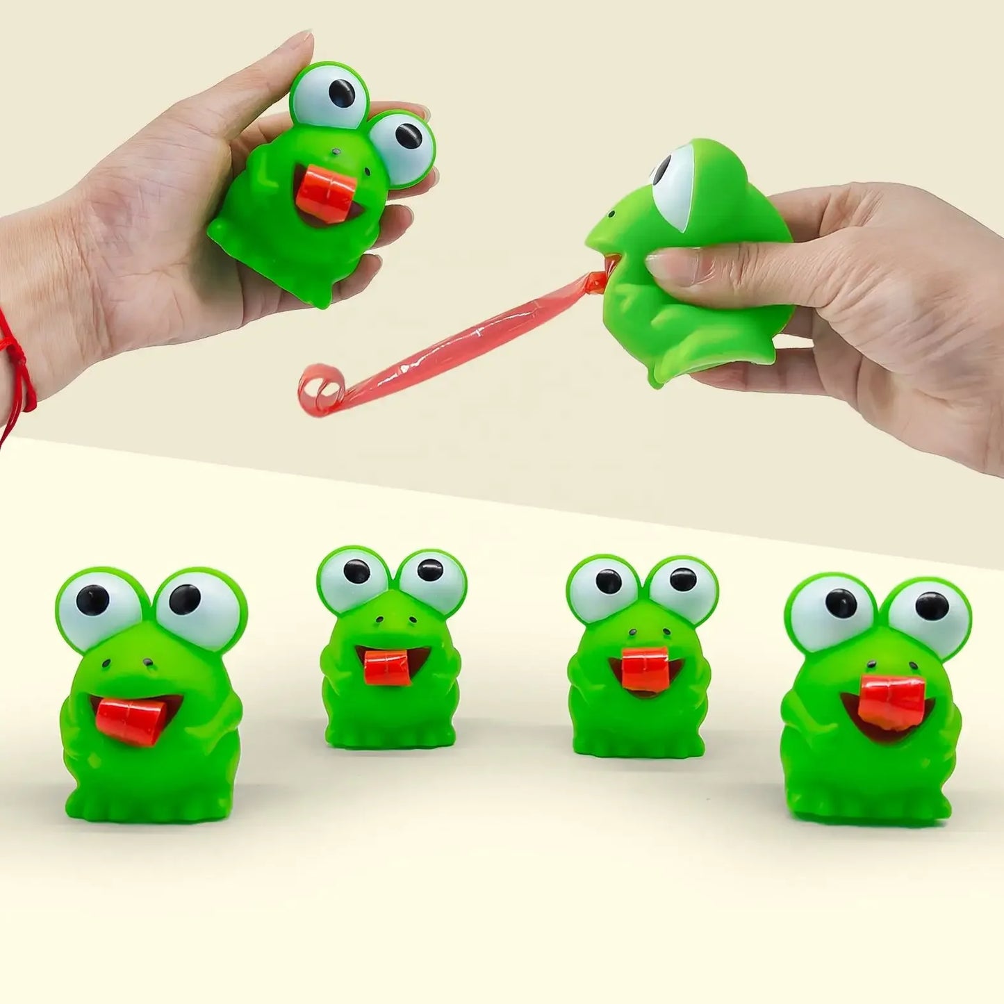 Funny Frog Dinosaur Squeeze Toy Creative Sticking Tongue Out Animal Sensory Toys For Kids Fidget Decompression Christmas Gifts