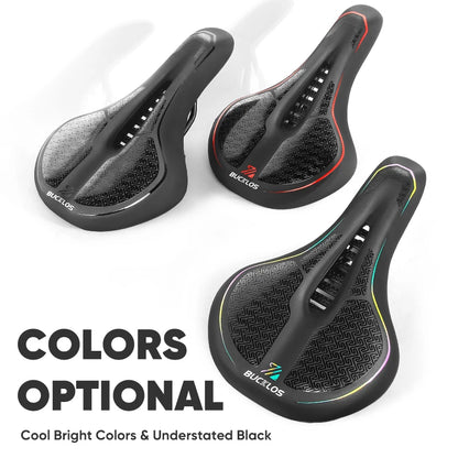 BUCKLOS MTB Shock-Absorption Saddle Soft Ergonomic Bicycle Saddle Waterproof Comfortable Mountain Bike Saddle Bicycle Parts