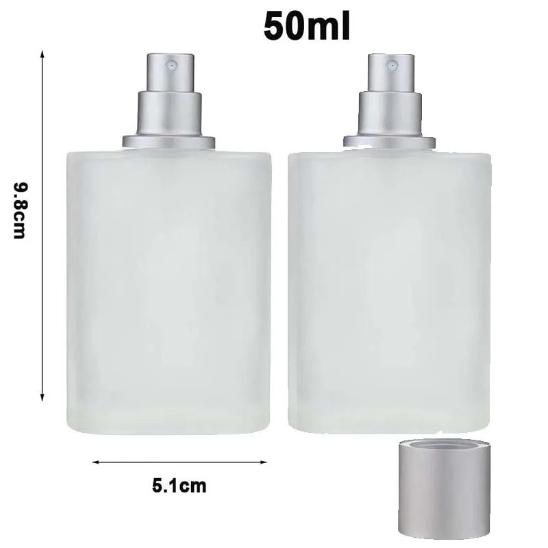 30ML/50ML Frosted Glass Empty Spray Bottle Perfume Atomizer, Refillable Fine Mist Spray Empty Perfume Bott