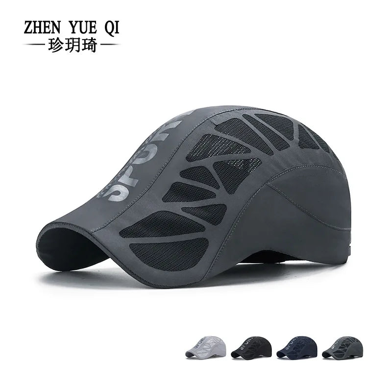 Running Hat Mesh Sports Cap Lightweight Quick Drying Runner Cap for Men Wom