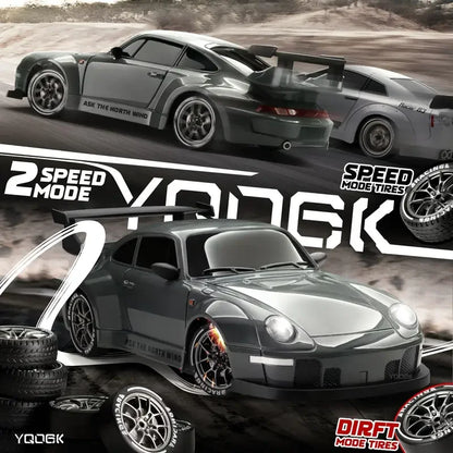 New RC Drift Car 4WD 1:24 Remote Control Car with LED Lights 2.4Ghz 20KM/H RC Car Extra Drifting Tires Racing Sport Vehicle Toys