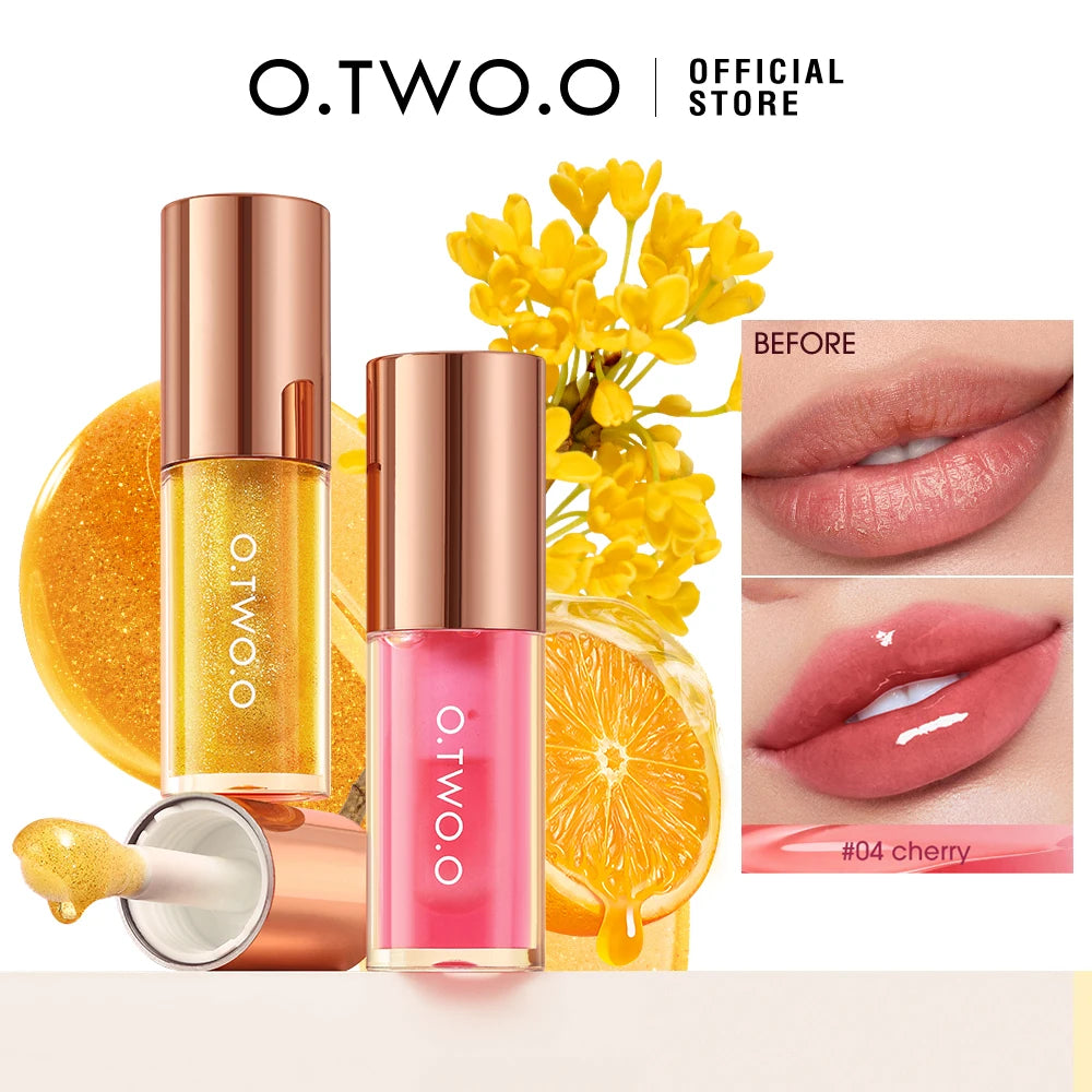 O-two-O Lip Oil Gloss – Plumping, Moisturizing, Non-Sticky Water Gloss & Tint Balm