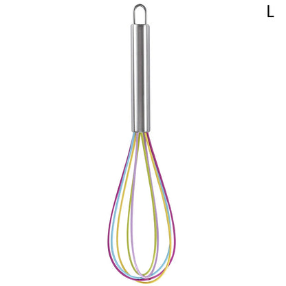 Stainless Steel Balloon Wire Silicone Whisk Manual Egg Beater Mixer Kitchen Baking Utensil Milk Cream Butter Whisk Mixer