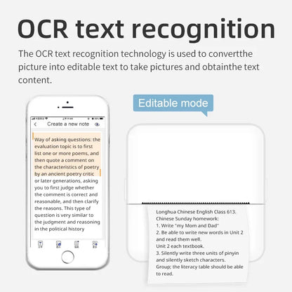 Mini Portabl Printer Inkless Sticker Maker, Free Cut Small Pocket Printer, Portable Thermal Printer for Photo Journal Notes Memo