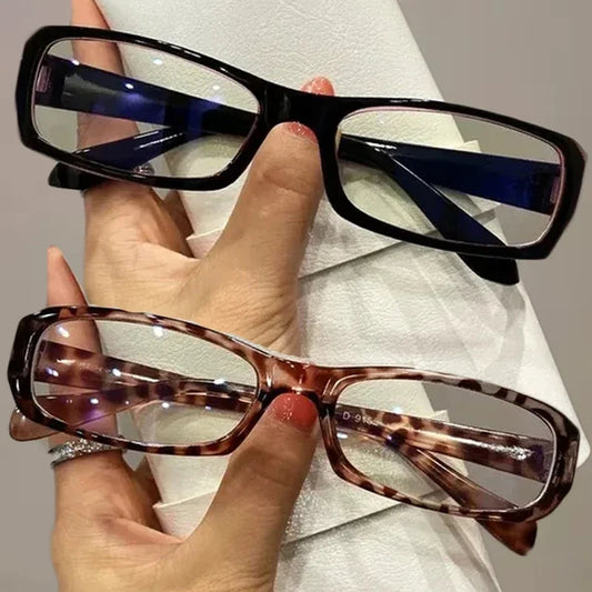 Small Square Glasses Women Retro Harajuku Y2K Clear Blue Light Blocking Eyewear
