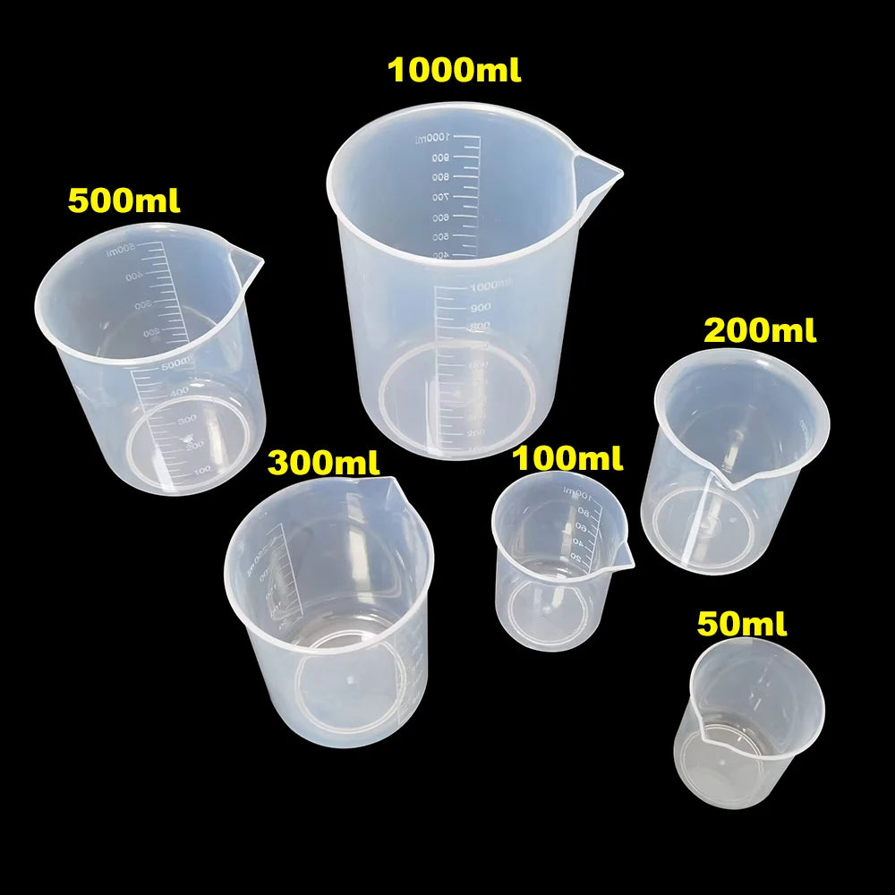 Measuring cylinder 6Pcs Set Student school teaching equipment Laboratory measuring cylinder 1000ml 500ml 300ml 200ml 100ml 50ml