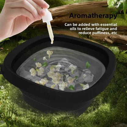 Collapsible Silicone Face Basin Ice Therapy Beauty Spa Container Home Use