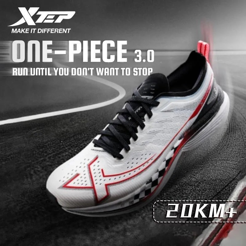 Xtep One Piece Model 3.0 Men Running Shoes 2025 Spring Comfortable Stability Cushion Rebound Racing Sneakers 875219110030