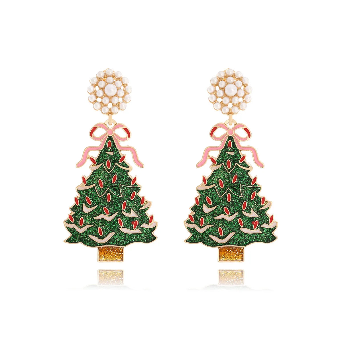 Christmas Jewelry Rhinestones Elk Earrings Christmas tree Drop Earrings for Woman Xmas Accessories Ear Studs Gifts