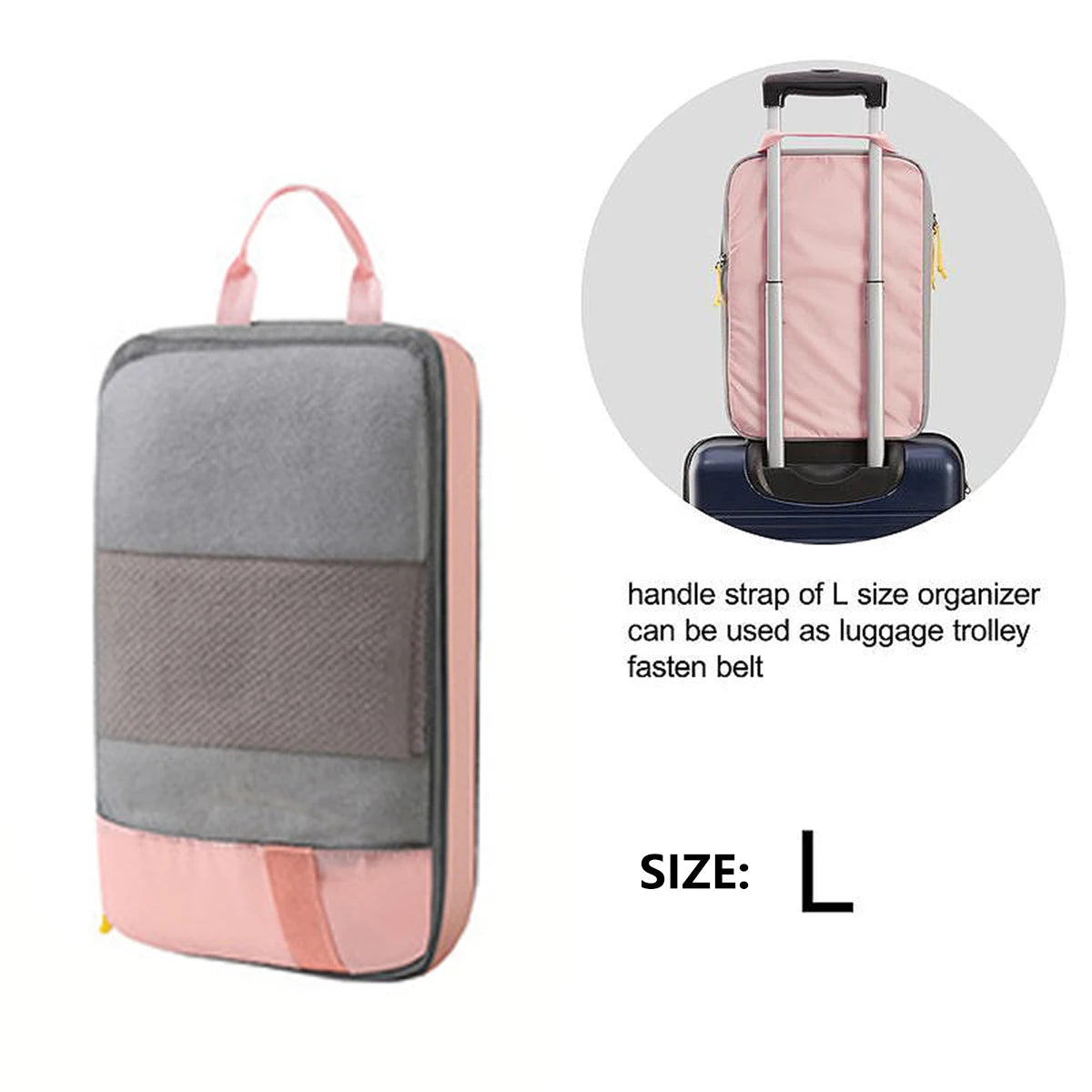 6 Piece Luggage Compression Packing Travel Organizer Bags for Travel Essentials Expandable Luggage Organizer Bags Pack Light As