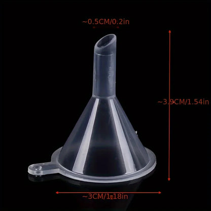 5/10pcs Transparent Plastic Funnel - Mini Liquid Filling Tool for Perfume Essential Oil Crafts Funnel