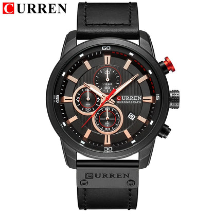 CURREN Luxury Men’s Quartz Watch Chronograph Sport Date Fashion Wristwatch 2025