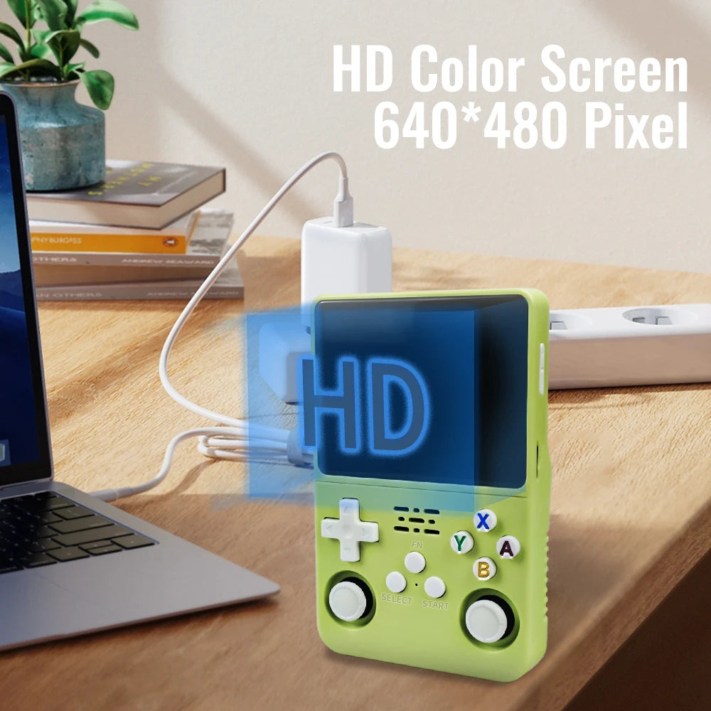 R36S Handheld Game Console 3.5Inch IPS Screen 128G Classic Retro Games Consoles Arkos System Portable Pocket Video Game Player