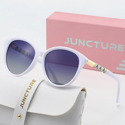 JUNCTURE Polarized Cat-Eye Sunglasses Women Fashion UV400 Party Holiday Shades