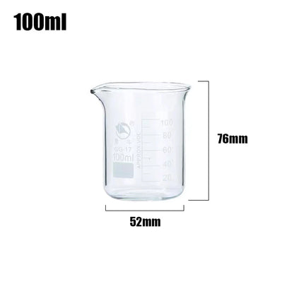 50ML/100ML/250ML/500ML High Borosilicate Glass Measuring Cup Clear Scale Cup Laboratory Beaker Kitchen Baking Measuring Cup