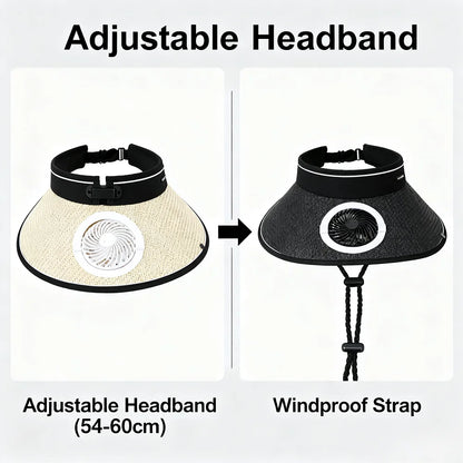 Outdoor Must-Have! Wide Brim Sun Hat With Built-in Fan - USB Charging, Lightweight, Suitable For Camping, Hiking & Fishing