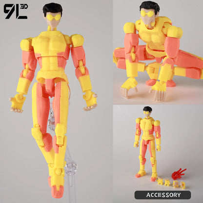 9L3D Lucky 13 Invincible Boy Conquer Omni Action Figure 3D Printed Anime Model Multi-Jointed Poseable Collectible Toy Gift Fan