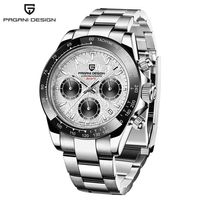 PAGANI DESIGN V2 40mm Men’s Quartz Watch Sapphire Chronograph Stainless Steel