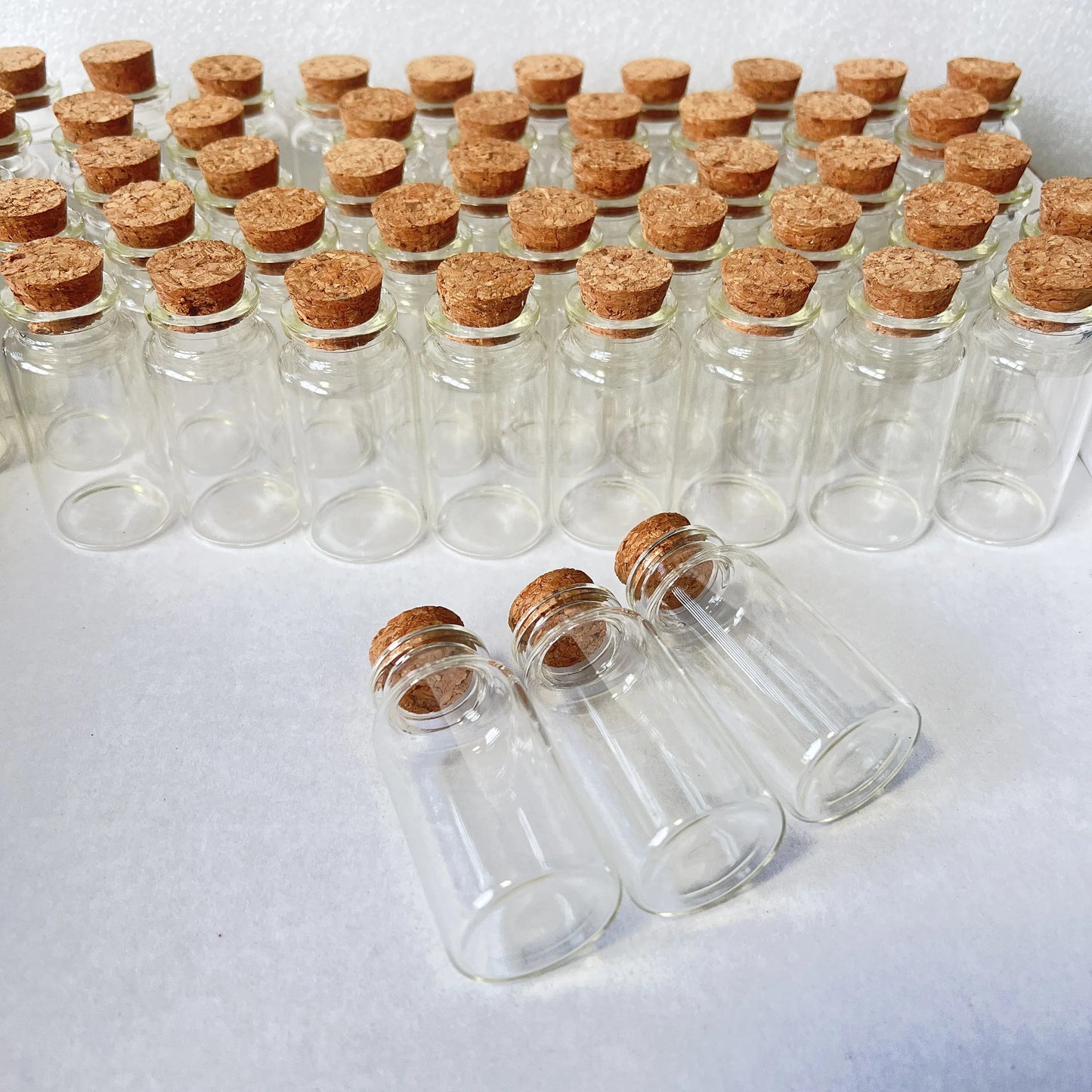 15/36/70 pcs 25ml Glass Bottles Cork Stopper Tiny Test Tube Jars Clear Mini Containers DIY Wedding Favors Wishing Bottles