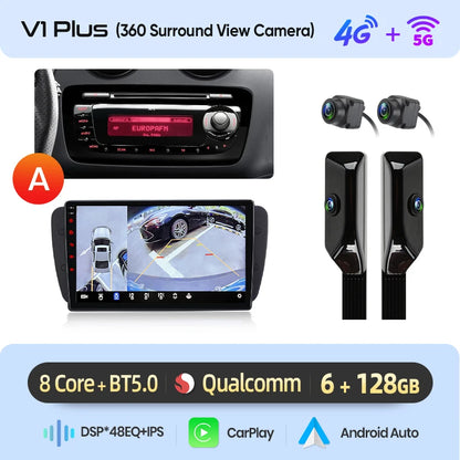Junsun Wireless CarPlay Android Auto Radio For Seat Ibiza 6j 2009-2013 Car Intelligent Systems RDS BT DSP 2 din autoradio