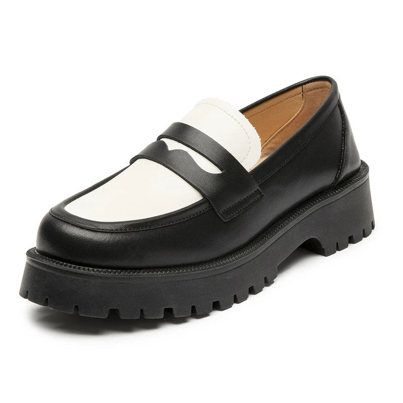 AIYUQI Spring Shoes Female British Style Thick-soled College Style Casual Loafers Genuine Leather Fashion Shoes Girls WHSLE MTO
