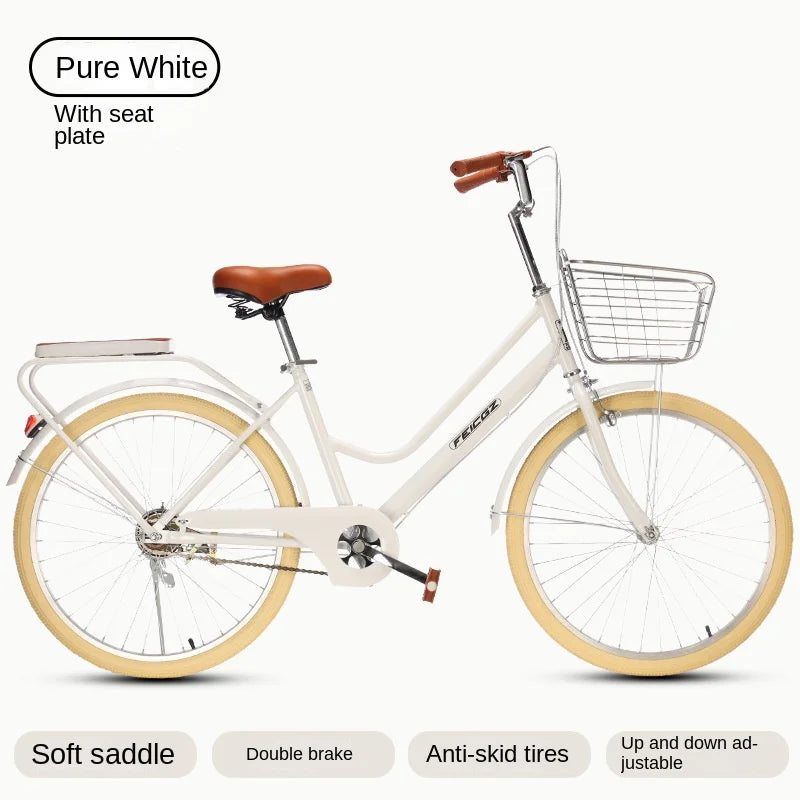 Cooya official-website-Commuter Bike for Women, Simple Adult Scooter, Student Bike, Vintage Bike, New, 24 ", 26"